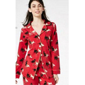 Red Cats & Dogs Women's Long Sleeve Classic Stretch Pajamas (2 Piece)
